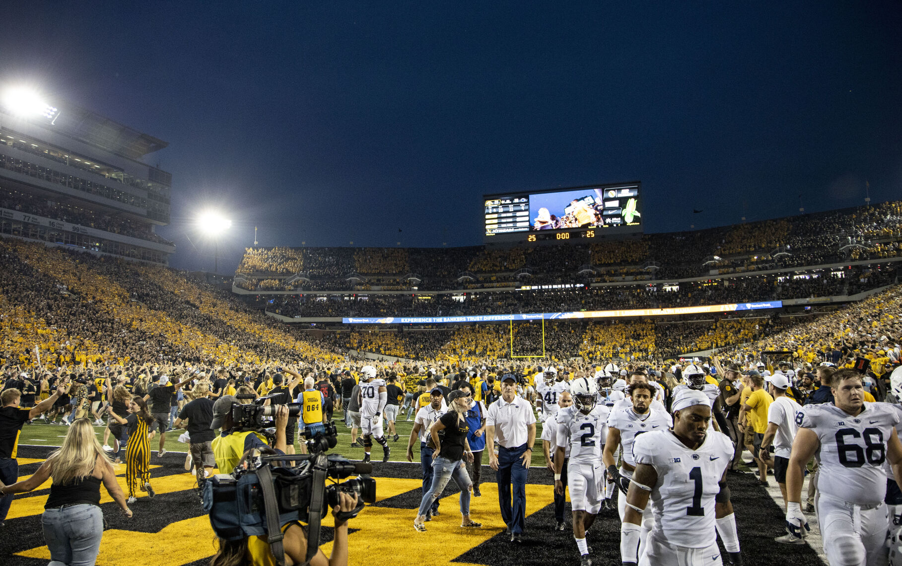 Penn State football vs. Iowa, Iowa fans rush field